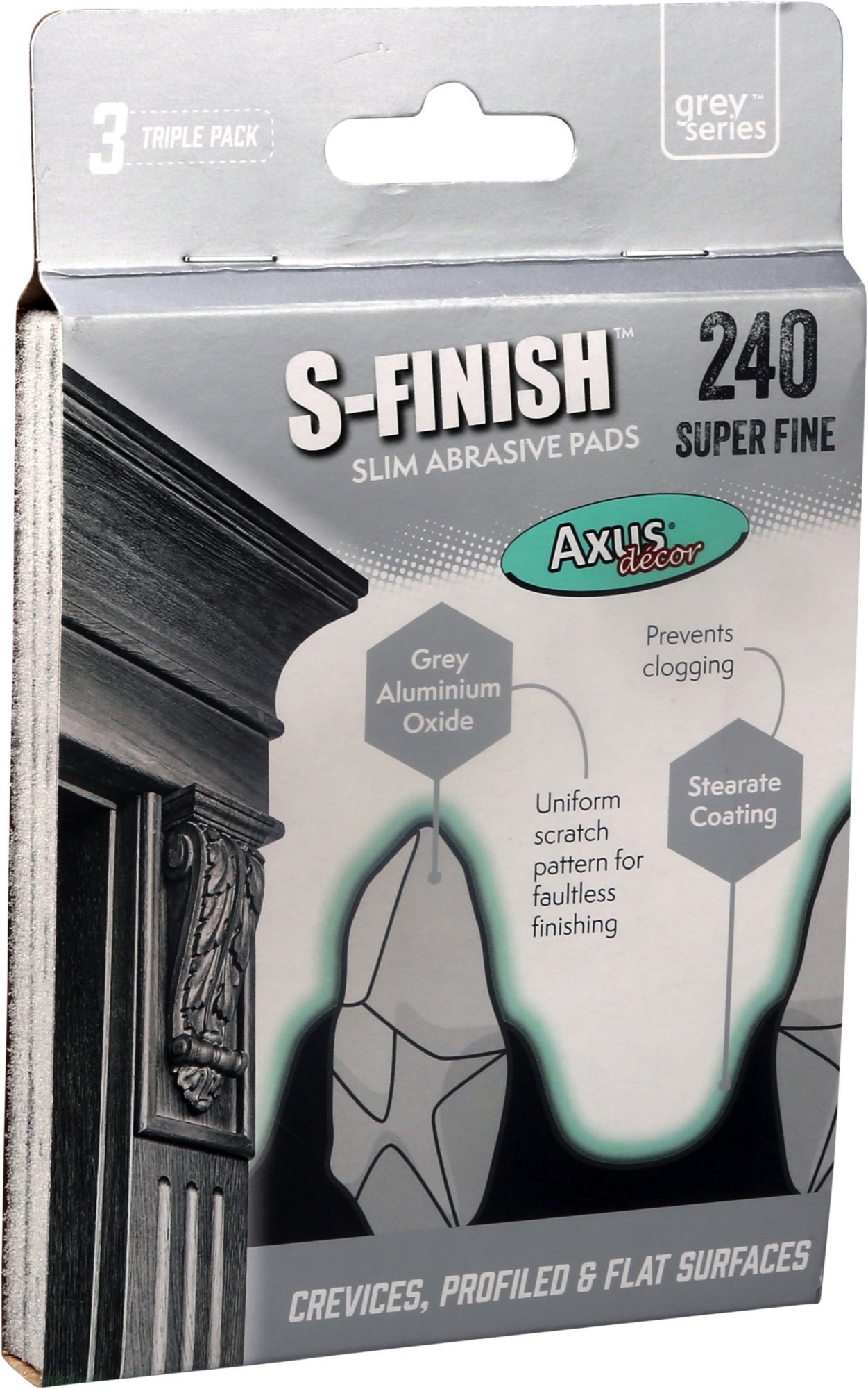 S-Finish Slim Abrasive Pads, Super-Fine