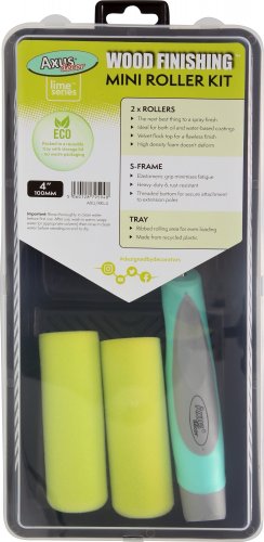 Lime Axus Décor Wood Finishing Mini Roller Sleeve Pack of 10